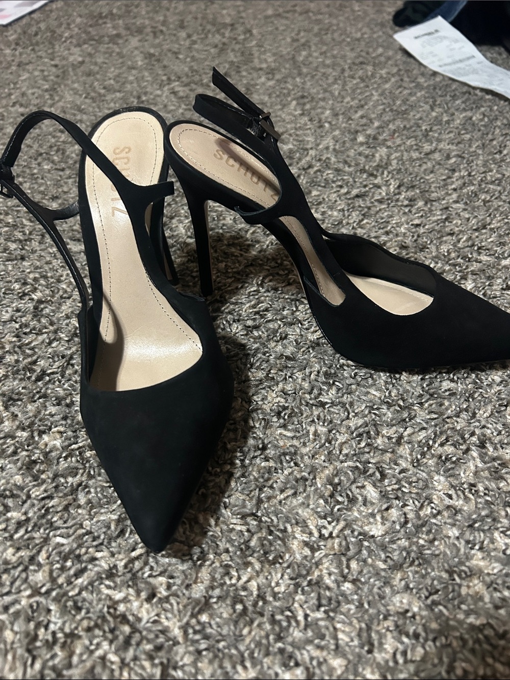 SCHUTZ Boris High Stiletto Black Pump 6 - Picture 2 of 6
